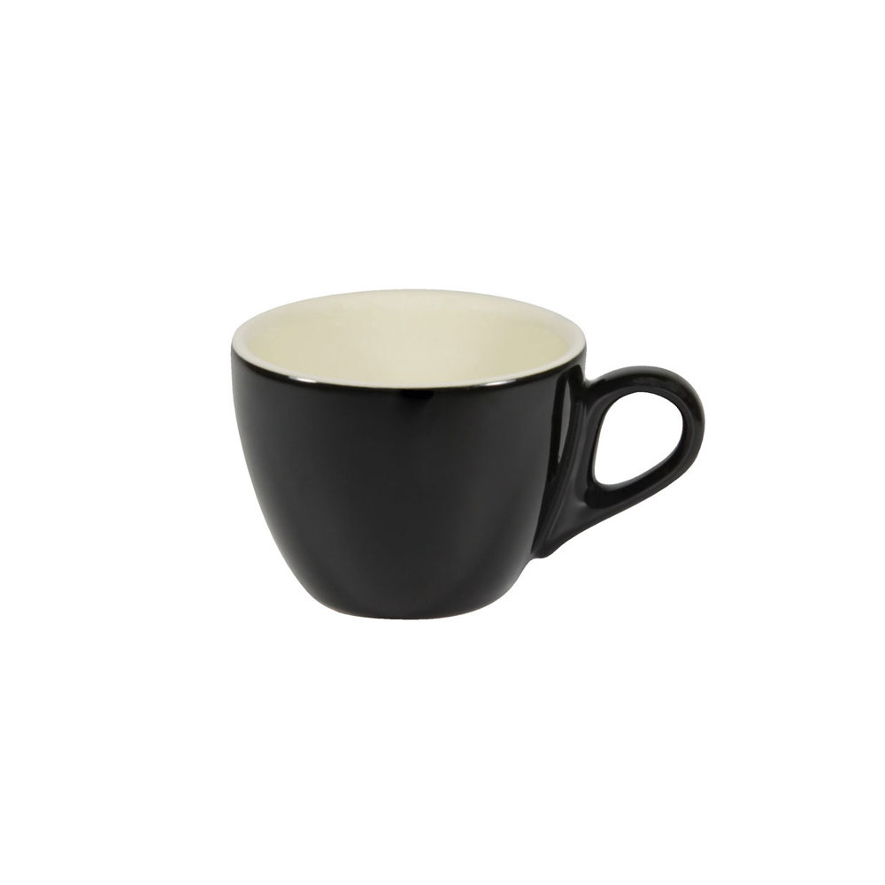 ONYX/WHITE LRG FLAT WHITE CUP 220ML BW1015