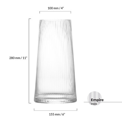 ASD EMPIRE VASE LARGE CLEAR ASD10357