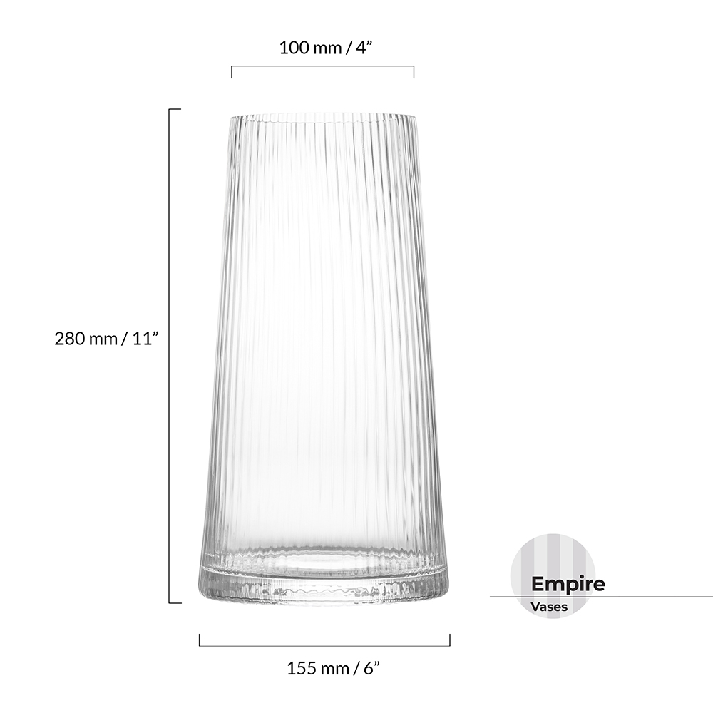 ASD EMPIRE VASE LARGE CLEAR ASD10357