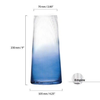 ASD EMPIRE VASE SMALL BLUE ASD10369