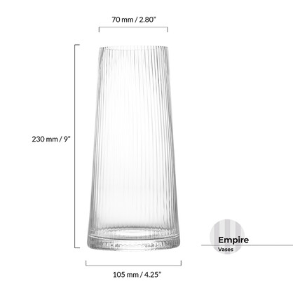 ASD EMPIRE VASE SMALL CLEAR ASD10356