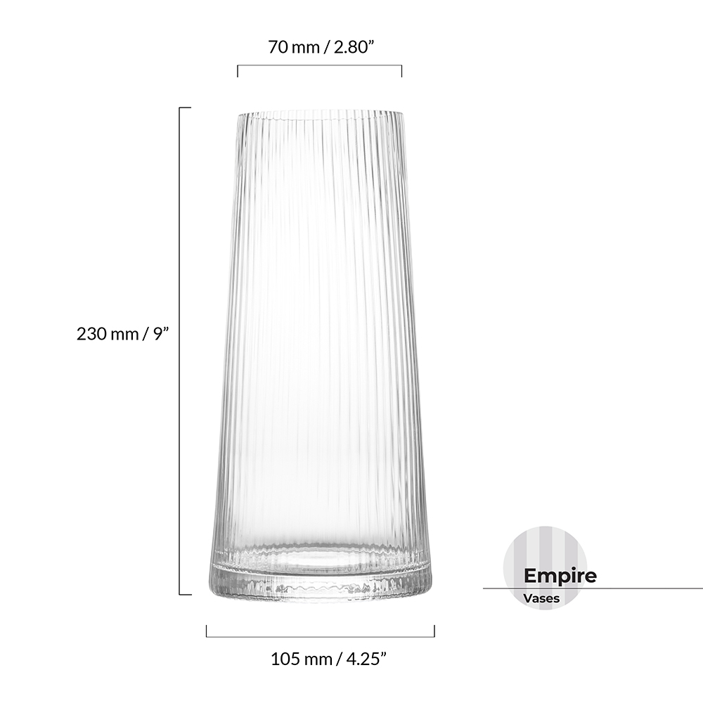 ASD EMPIRE VASE SMALL CLEAR ASD10356