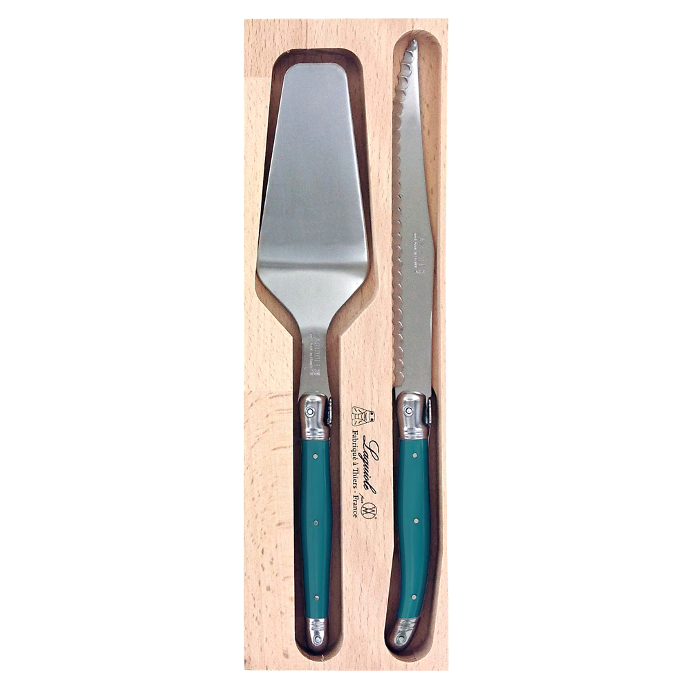 Laguiole CAKE SLICE SERVER SET TEAL AV7577TL