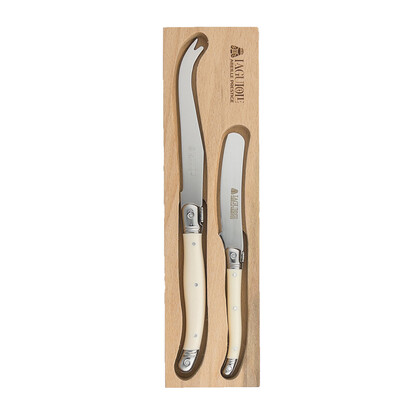 LAGUIOLE CHEESE KNIFE/SPREADER 2PC IVORY LA2PCIV