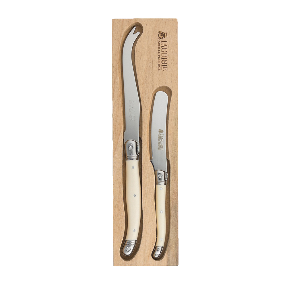 LAGUIOLE CHEESE KNIFE/SPREADER 2PC IVORY LA2PCIV