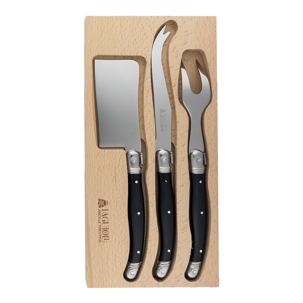 LAGUIOLE CHEESE SET BLACK 3PC LA3PCBK