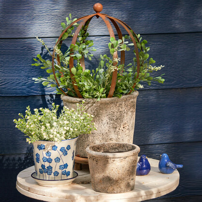 Pot Terracotta Grey S/3