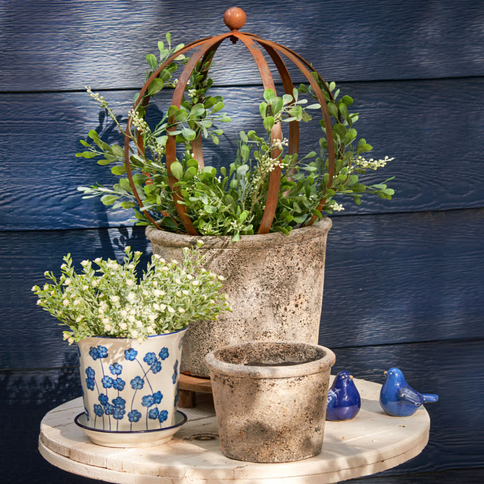 Pot Terracotta Grey S/3