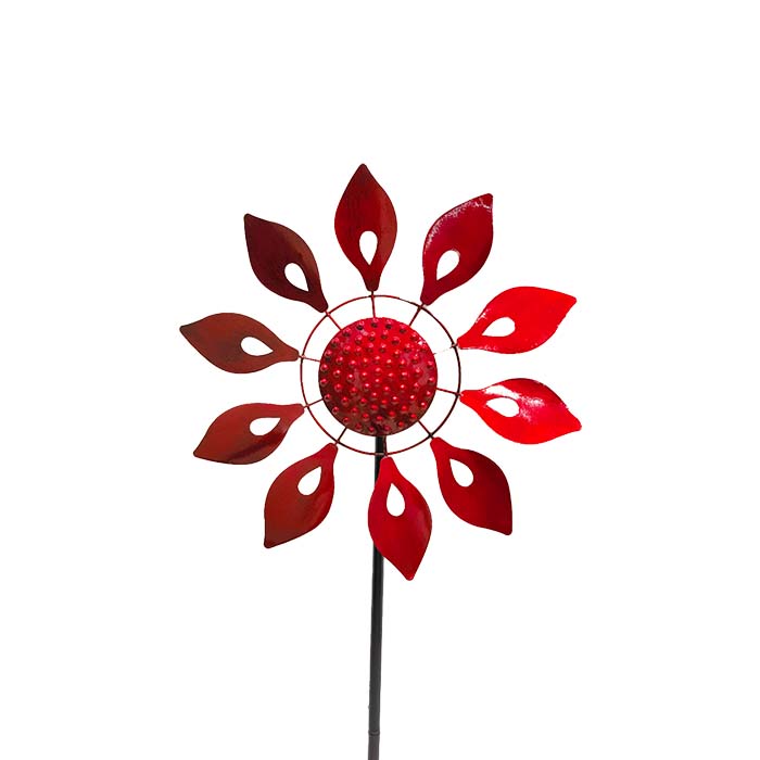 Wind Spinner Dahlia Ruby Red
