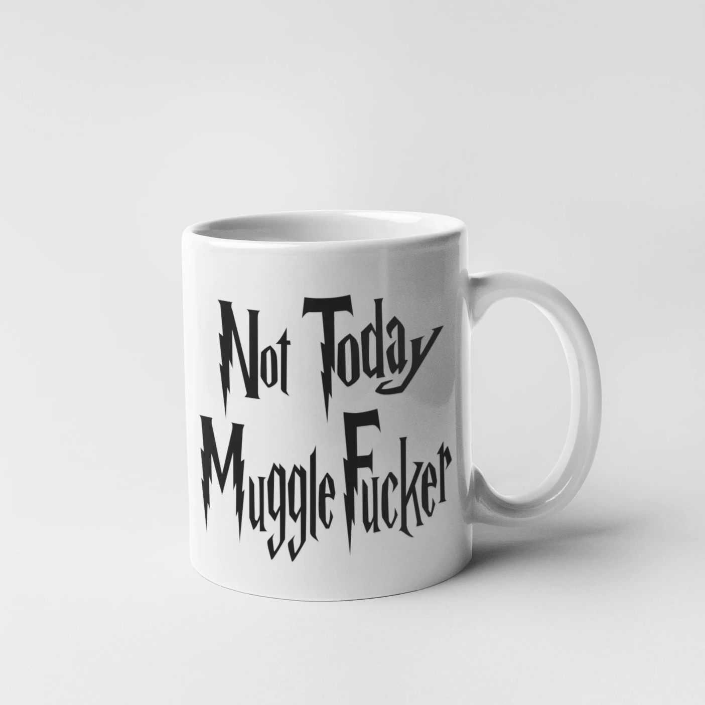 "Not Today Mugglef*cker" Funny Beer Mug - 22 Oz Ceramic Stein, Sarcastic Adult Humor Gift For Friends & Coworkers