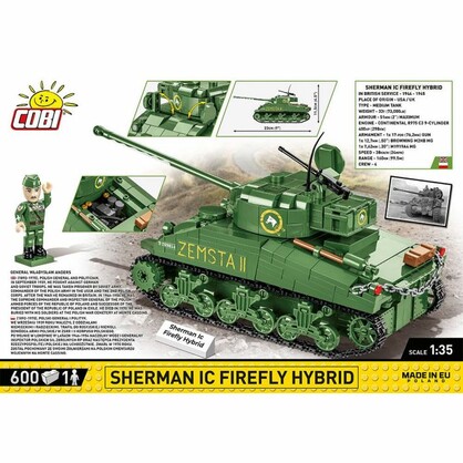 COBI-2276 | HC WWII /2276/ SHERMAN IC FIREFLY HYBRID 600 PCS
