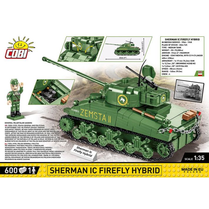 COBI-2276 | HC WWII /2276/ SHERMAN IC FIREFLY HYBRID 600 PCS