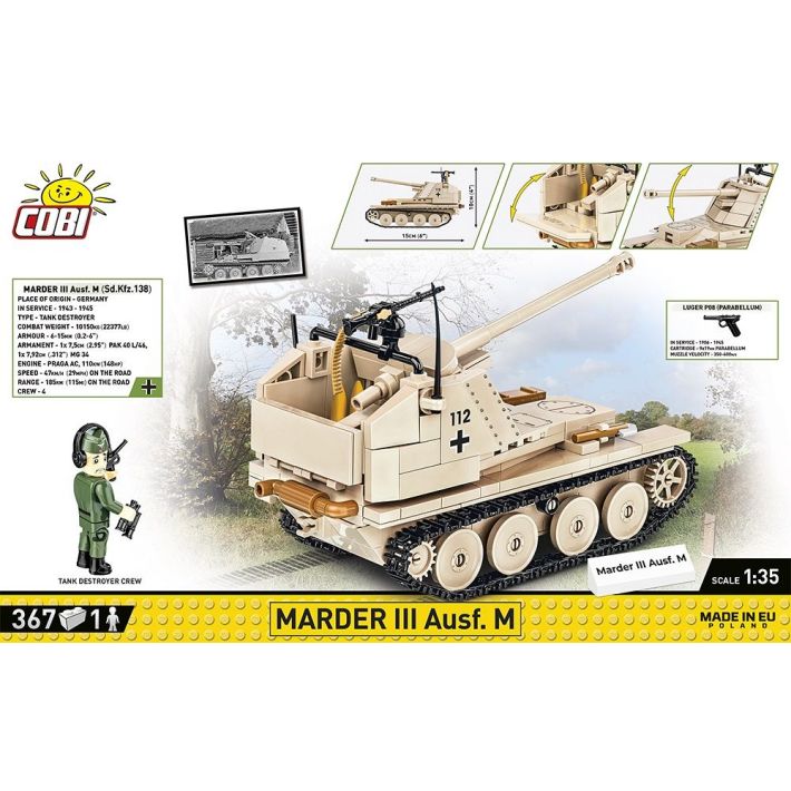 COBI-2282 | HC WWII /2282/ MARDER Ill AUSF.M 367 PCS,
