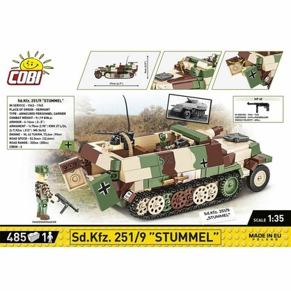 COBI-2283 | HC WWII /2283/ SD.KFZ.251/9 "STUMMEL" 485 PCS