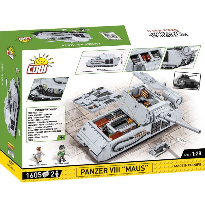 COBI-2559 | HC WWII /2559/ PANZER VIII MAUS 1605 PCS
