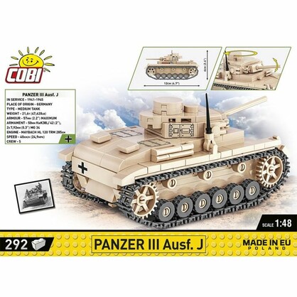 COBI-2712 | HC WWII /2712/ PANZER Ill AUSF J 292 PCS