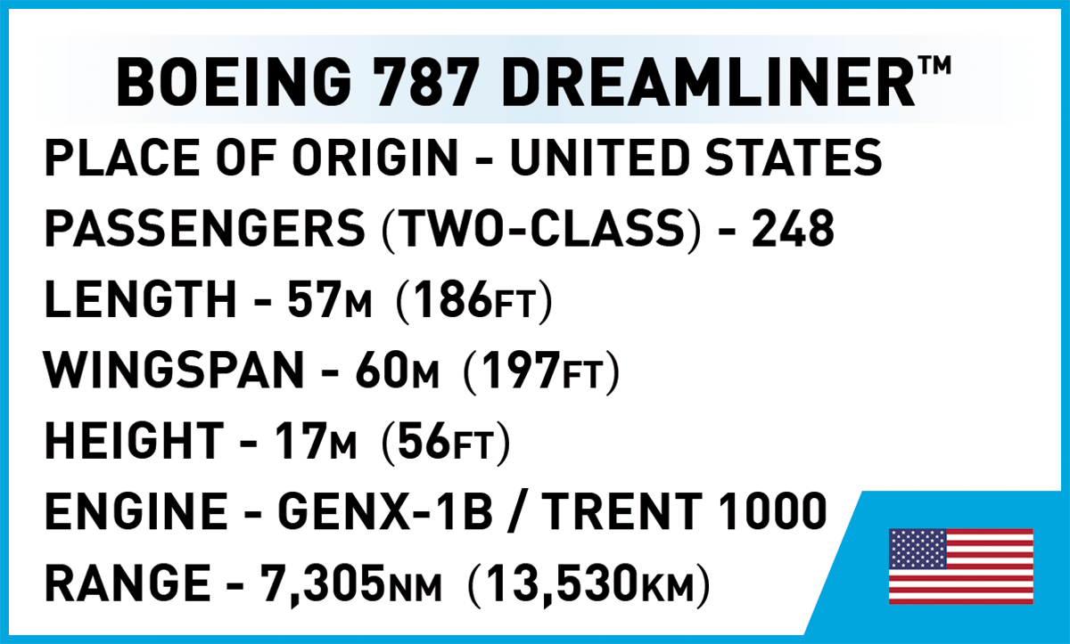 COBI-26603 | BOEING /26603/ 787 DREAMLINER 836 PCS
