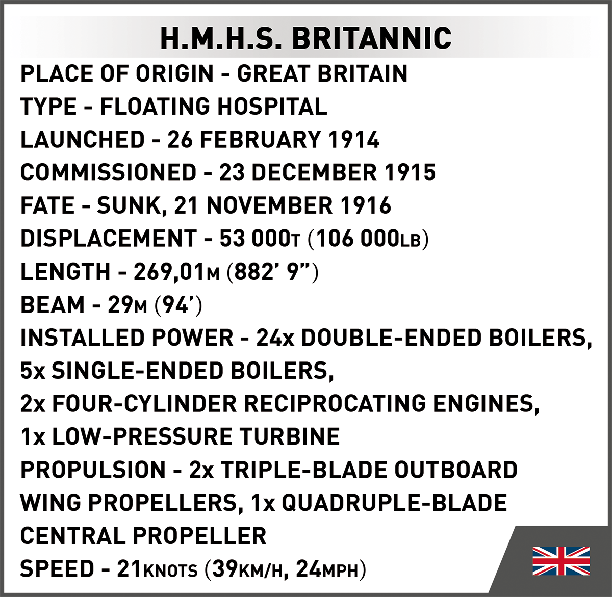 COBI-1681 | H.M.H.S. BRITANNIC 636 PCS
