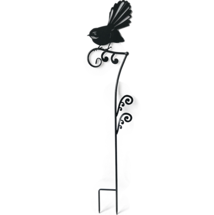 F19-73108-2 Garden Stake - Fantail in Black
