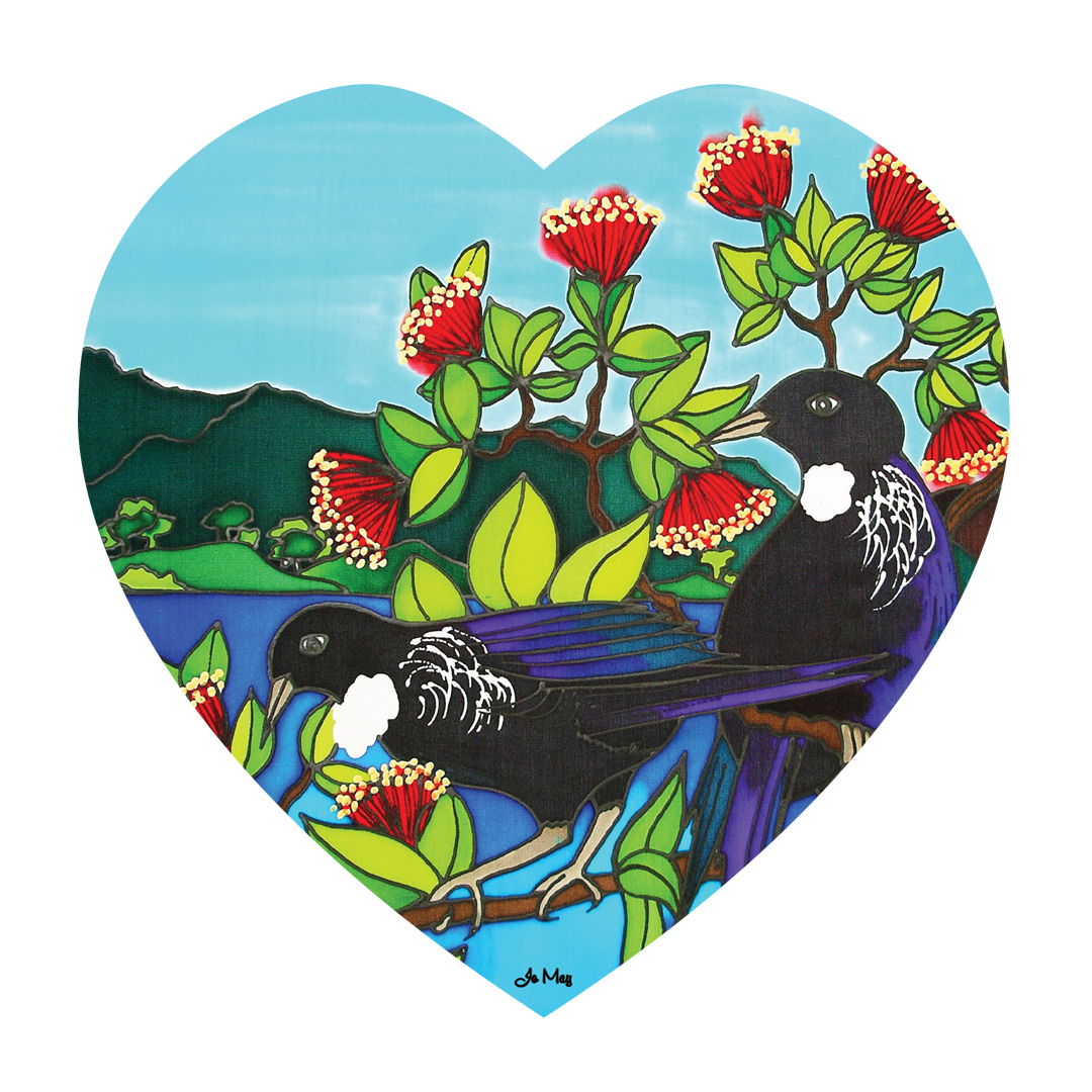 JMHT08 Jo May 3D Textured Ceramic Heart Wall Hanging - Tui