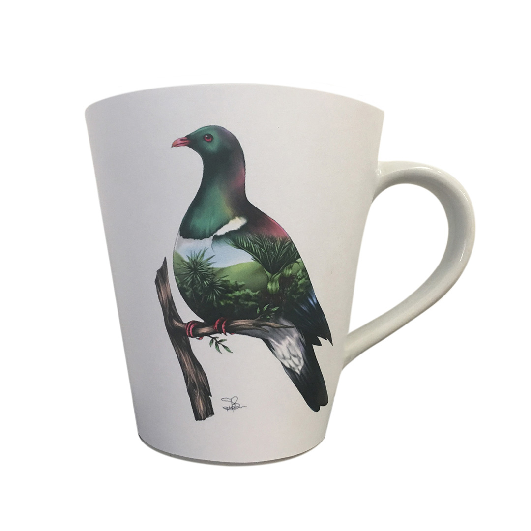 GM63 Sophie Blokker Ceramic Stoneware Conical Mug 325ml - Wood Pigeon