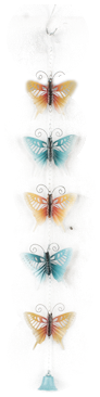 FL231678 Butterfly Hanging Metal Wind Spinner