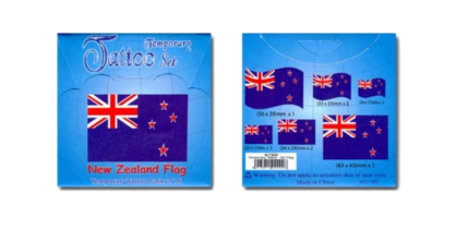 0700 Temporary Tattoo Set - NZ Flag