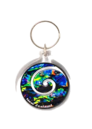 K912 Keyring - Paua Koru NZ