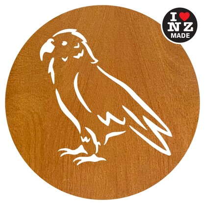 C25SB-KEA Sophie Blokker Set of 4 Laser Cut Rimu Veneer Coasters - Kea