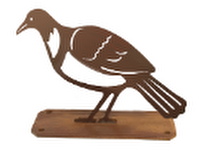 Y24Wop1444 Wood Pigeon Fence Topper - Metal Bronze colour