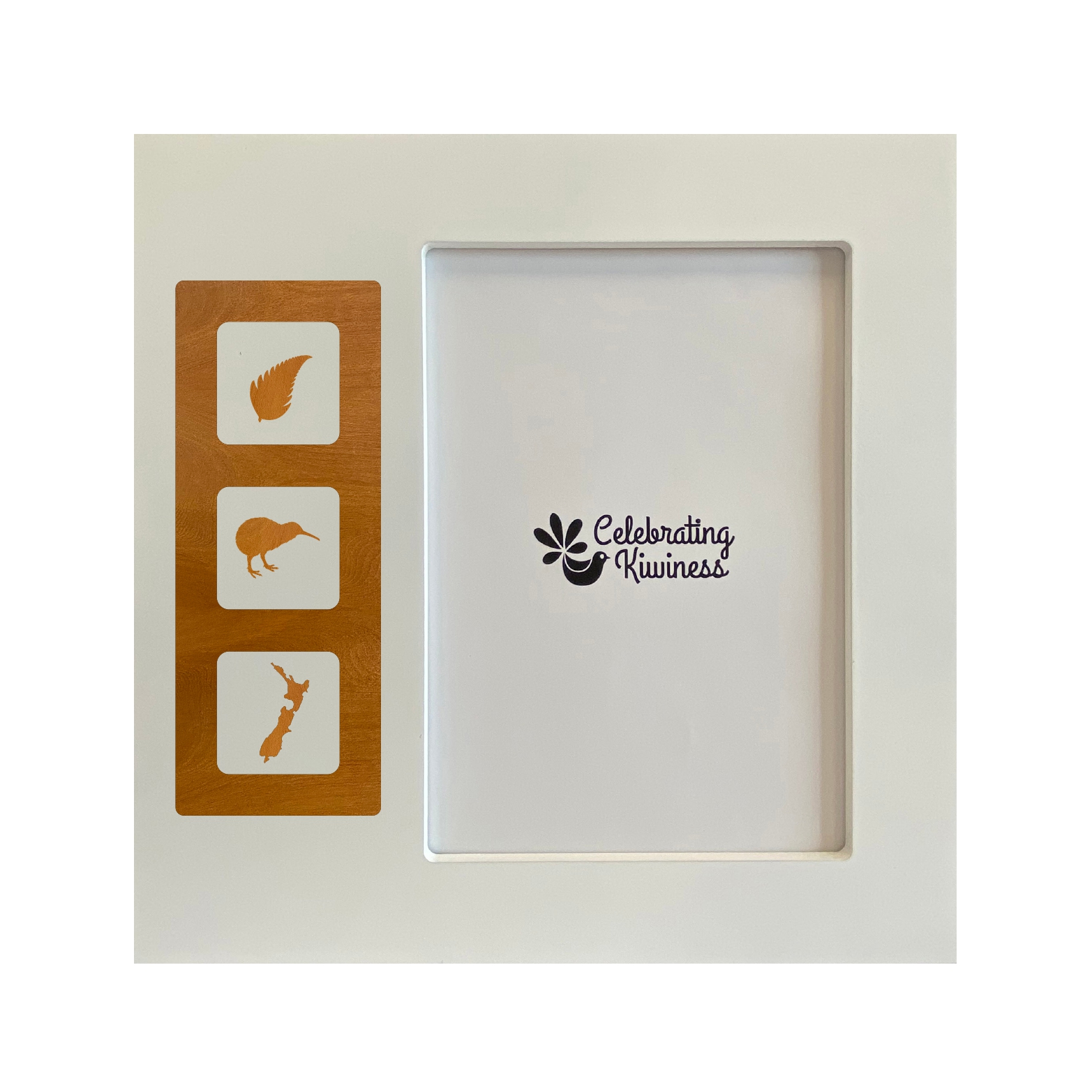 Wholesale 46W3HRR-2 Photo Frame White 4 x 6 with 3 Hole Rimu Veneer ...