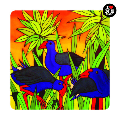 CJM-1107 Jo May Individual Acrylic Coaster with Pukeko 2