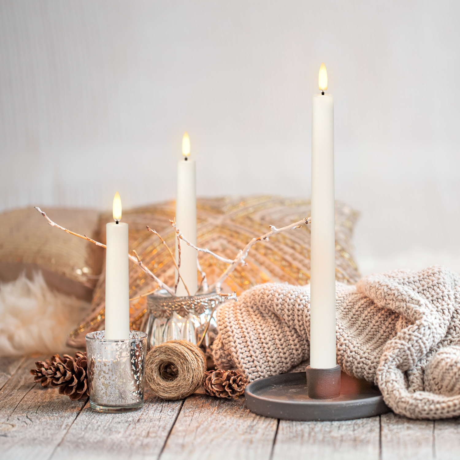 Wholesale Uyuni Lighting Tapers Classic Ivory Flameless Enjoy