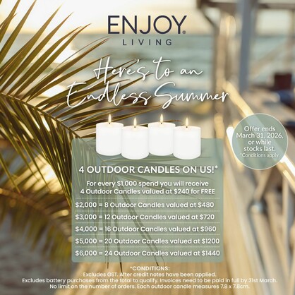 GIFT |  4 Small Outdoor Pillars |  ENDLESS SUMMER