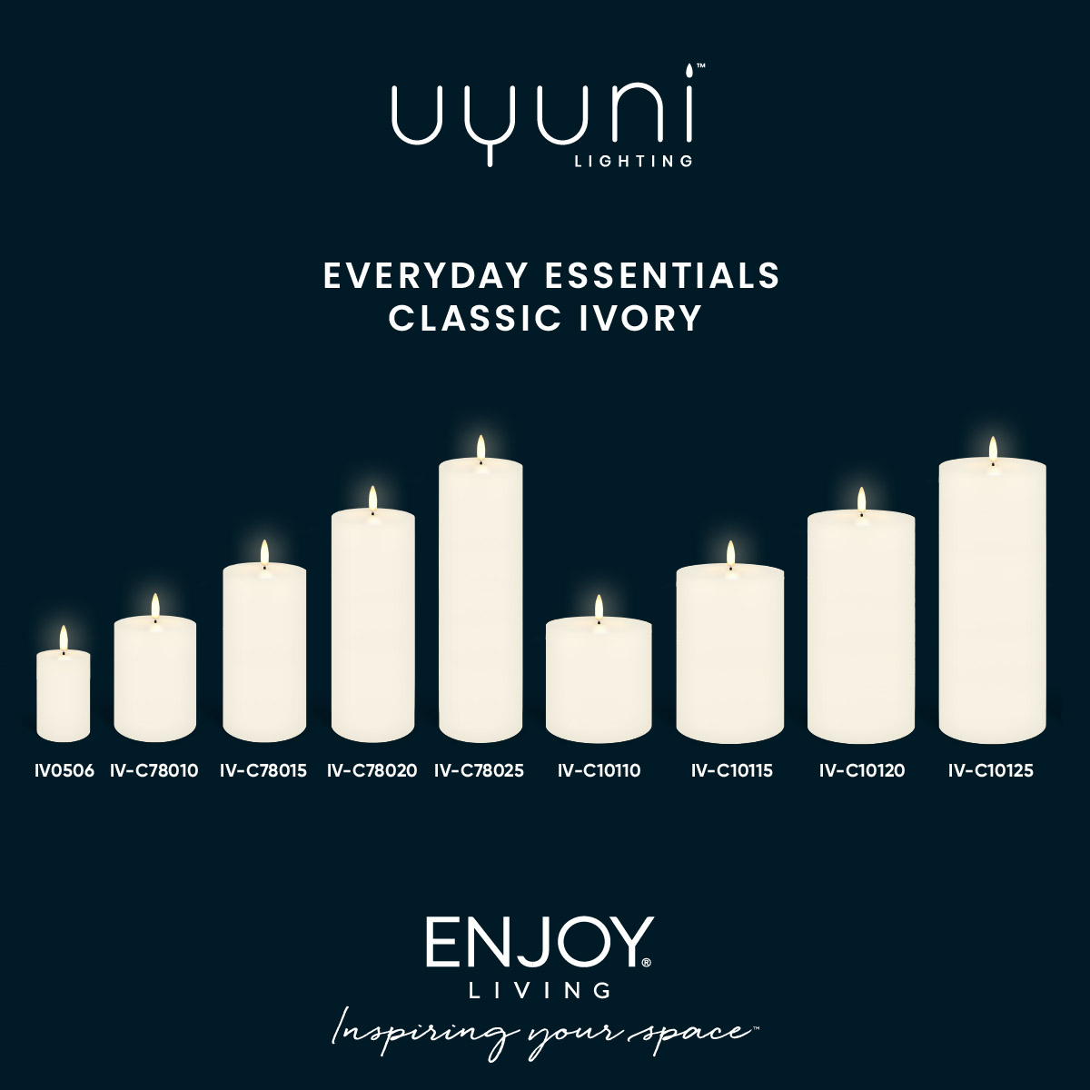 Wholesale Uyuni Lighting Everyday Essentials Classic Ivory Flameless