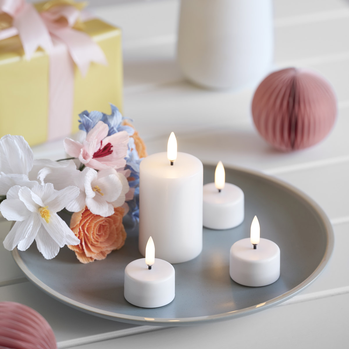 Wholesale Uyuni Lighting Tea Lights White Flameless Enjoy Living