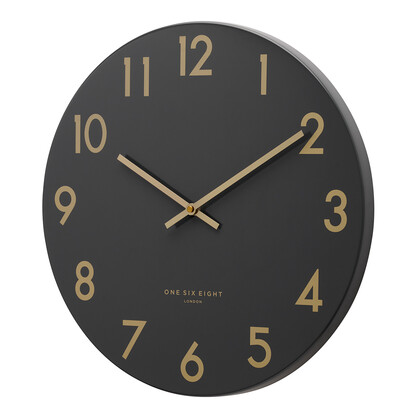 LUCA Charcoal 30cm Silent Wall Clock