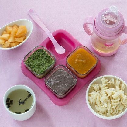 Fresh Baby Food Glass Cubes (2oz/4pk)-Green-Adult use only