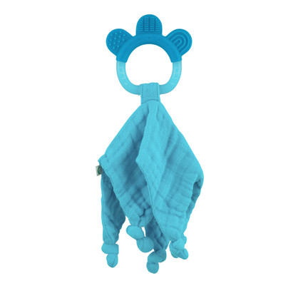 Muslin Blankie Teether made from Organic Cotton-3mo+