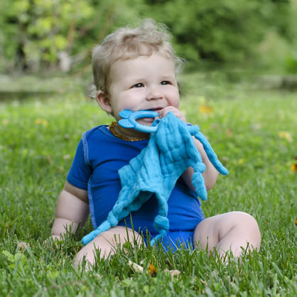Muslin Blankie Teether made from Organic Cotton-3mo+