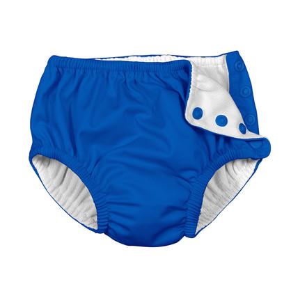 Snap Reusable Absorbent Swimsuit Diaper-Royal Blue