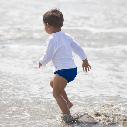 Snap Reusable Absorbent Swimsuit Diaper-Royal Blue