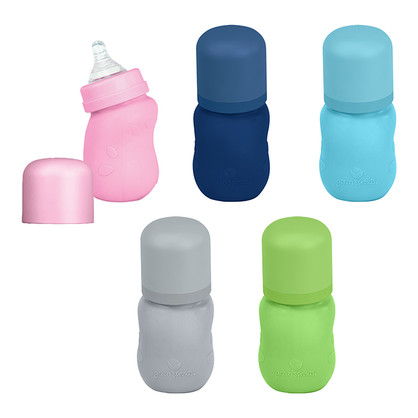 Baby Bottle made from Glass w Silicone Cover-5oz-0mo+