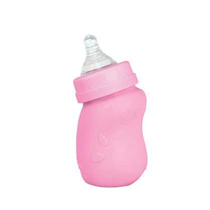 Baby Bottle made from Glass w Silicone Cover-5oz-0mo+