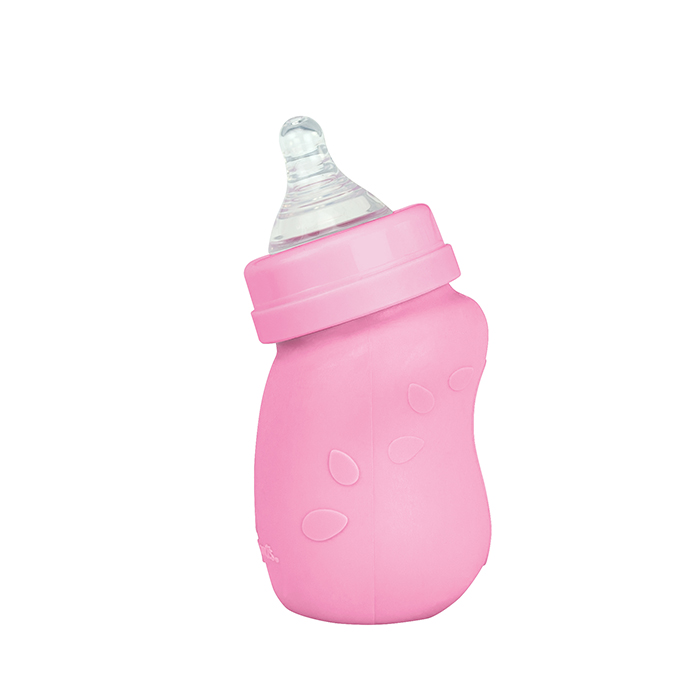 Baby Bottle made from Glass w Silicone Cover-5oz-0mo+