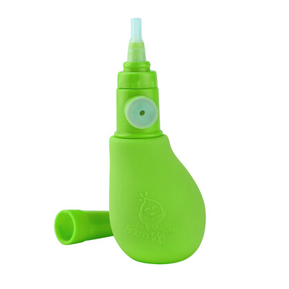 Sprout Ware Nasal Aspirator made from Plants and Silicone Bulb Green