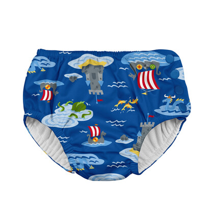 Snap Reusable Absorbent Swimsuit Diaper-Royal Viking Sea