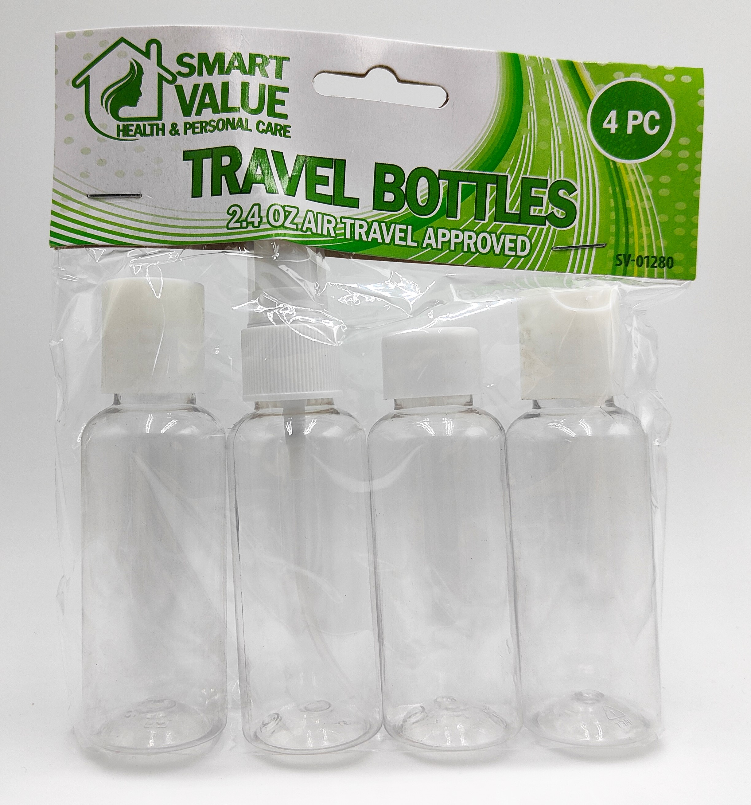 SmartValue Travel Bottles 4pce