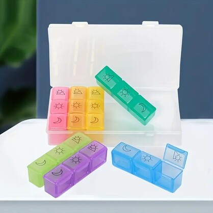 Wish & Day Travel Pill Case 21 Compartment