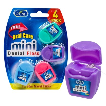 All Pure 2pk Mini Travel Floss